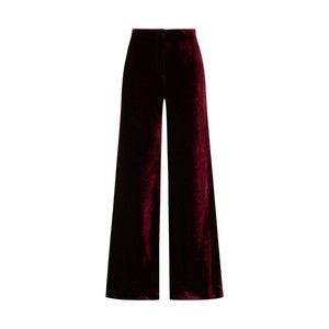 Serena Bute Velvet Flare Trouser - Burgundy - NWT